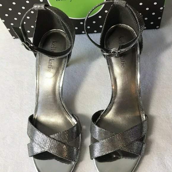 Kelly & Katie Pewter Silver Snake KK Sandal 8.5 - Picture 3 of 6